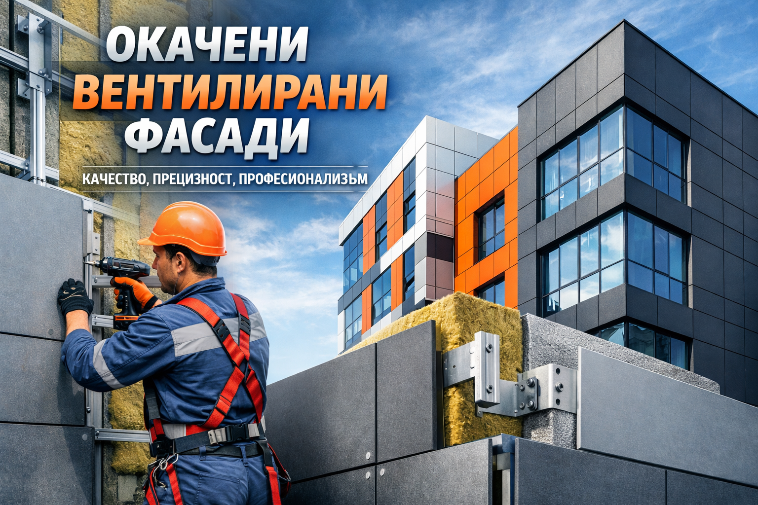 Изготвяне на оферта за доставка и монтаж на окачена вентилирана фасада